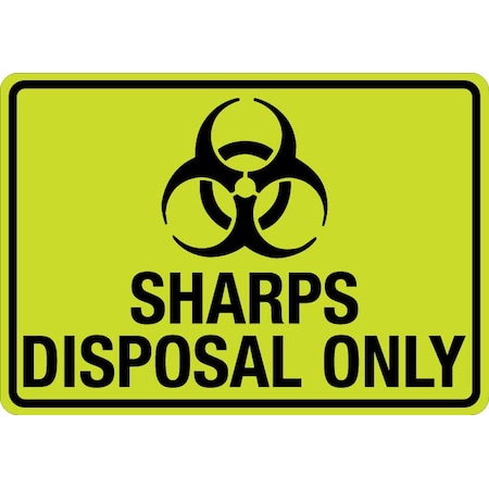 Sign, Sharps Disposal Only (W Sym)